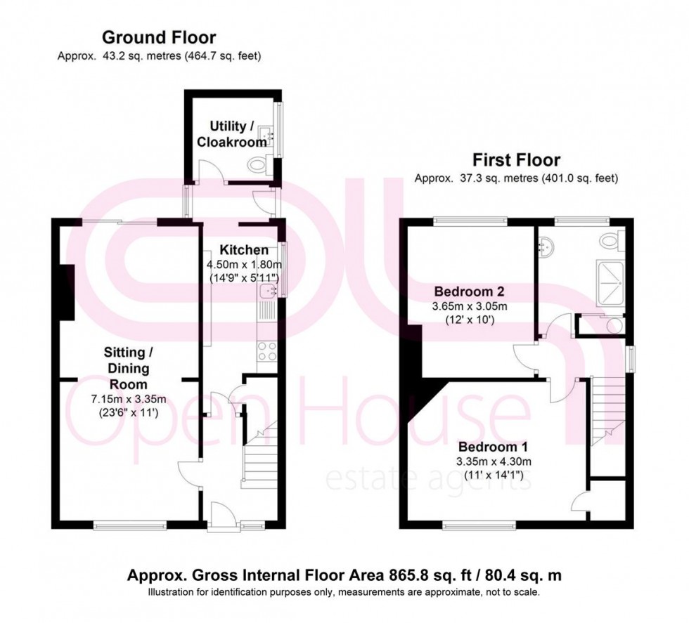 Floorplan for Burnt Close, Grantchester