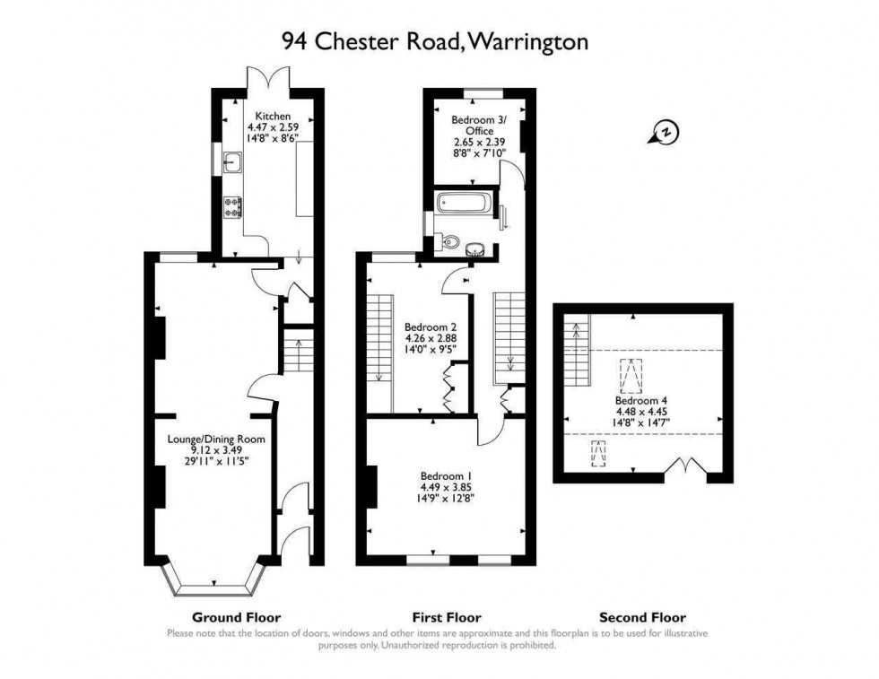 Floorplan for Chester Road,,Warrington