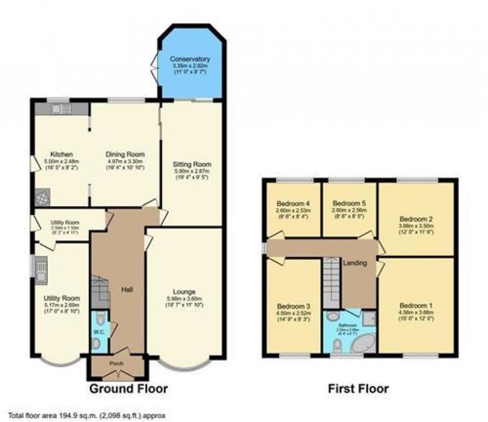 Floorplan for Glendale Drive, Bolton