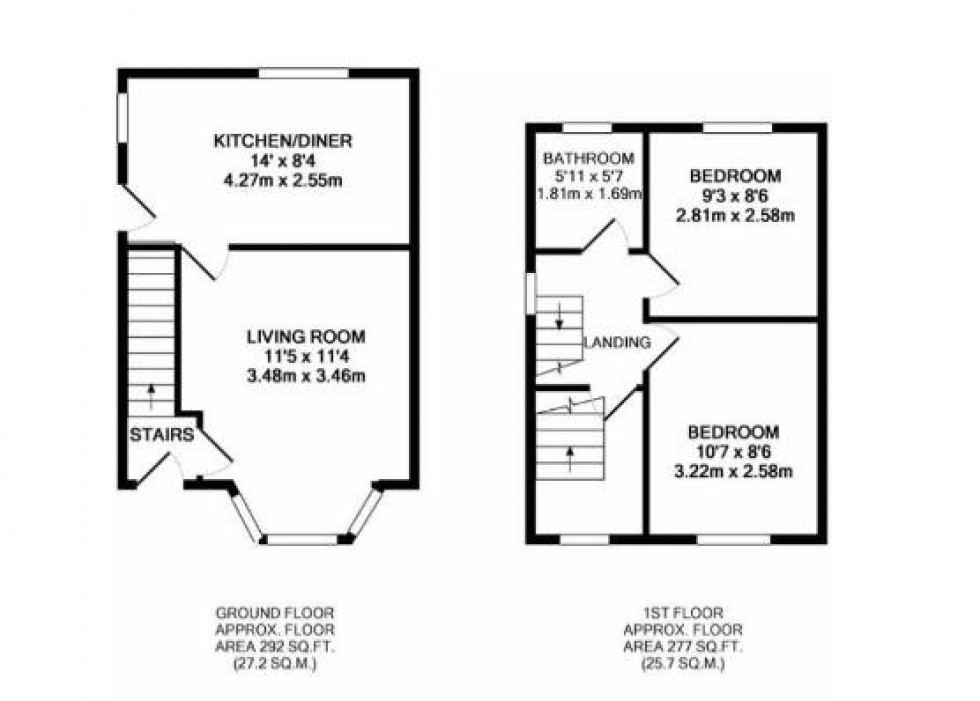 Floorplan for Malvern Road, Newsome, Huddersfield, HD4