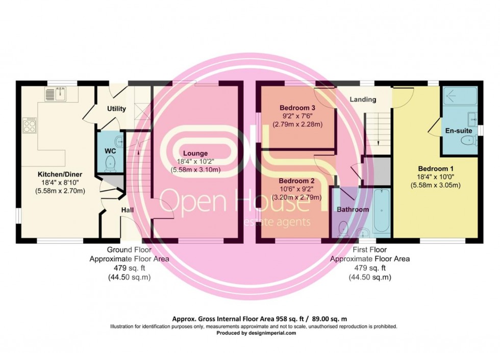 Floorplan for Beacon Close, Anslow