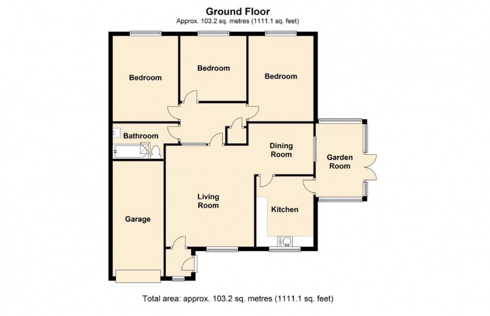 Floorplan for Field End Close, Gaywood