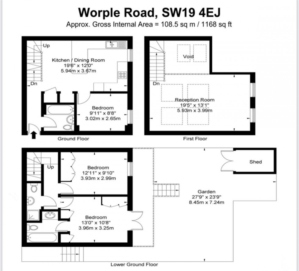 Floorplan for Worple Road, London