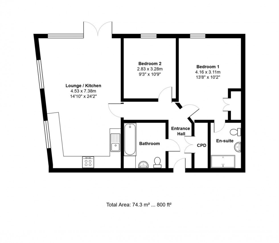 Floorplan for Wainwright Avenue, Greenhithe