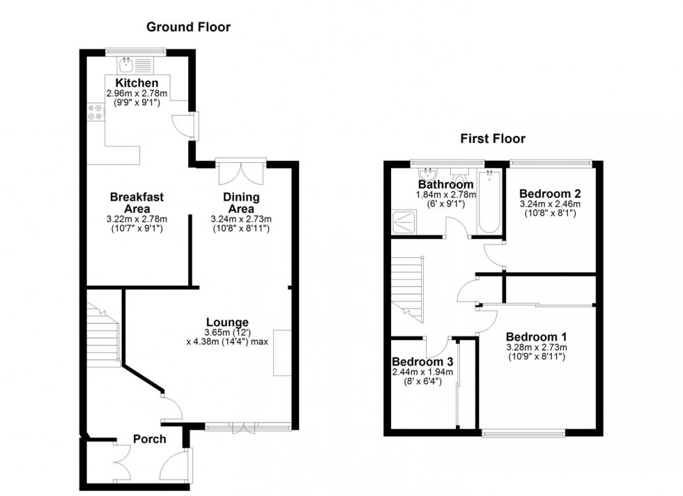 Floorplan for King Edward Close, Bristol