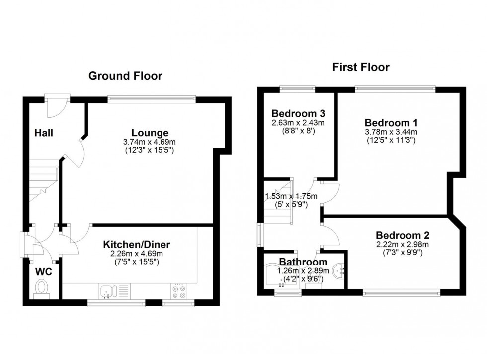 Floorplan for Lichfield Road,St Annes, Bristol