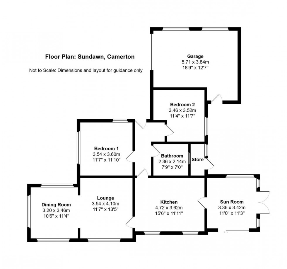 Floorplan for Camerton, Workington