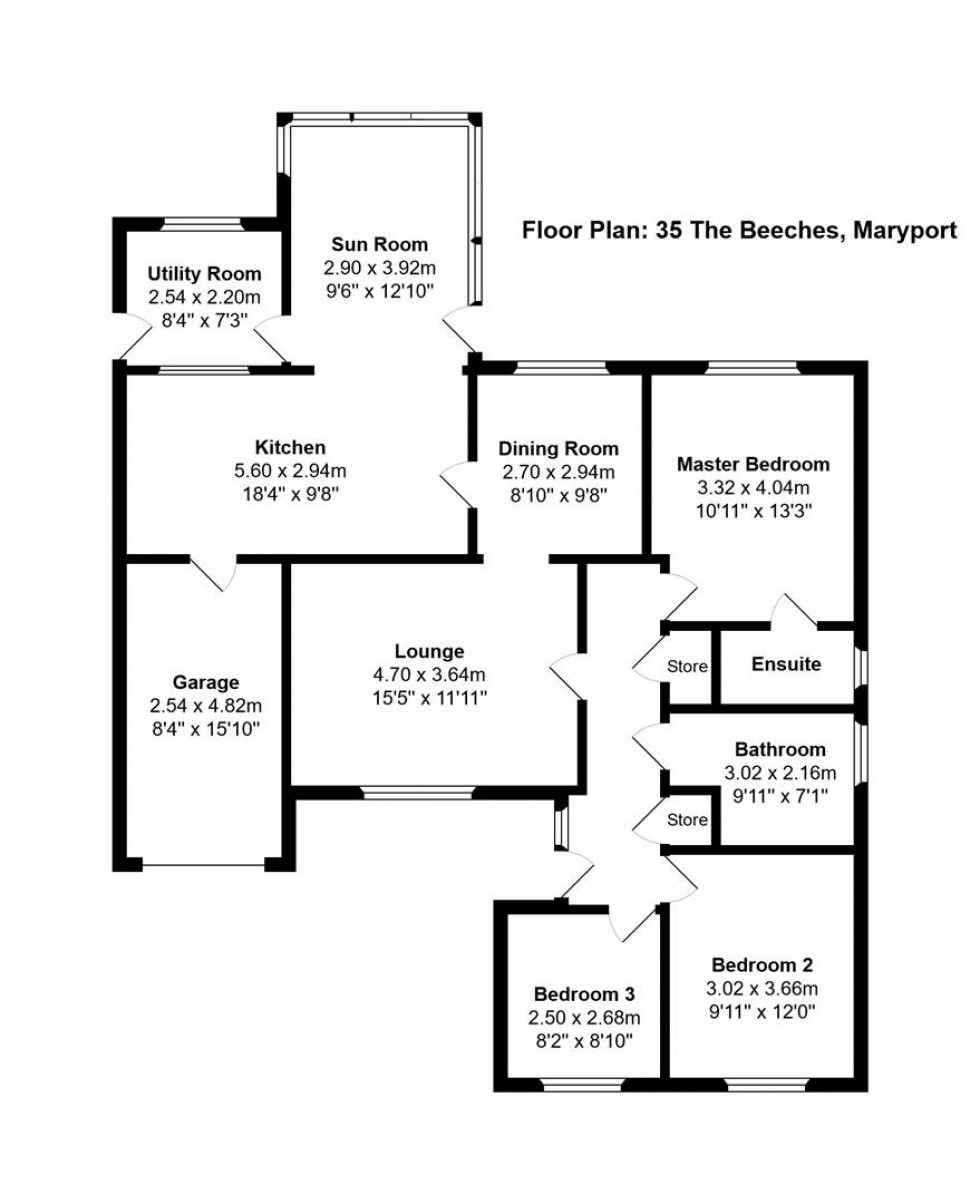 Floorplan for The Beeches, Maryport