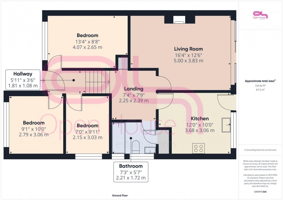 Floorplan for Valley Close, Newhaven