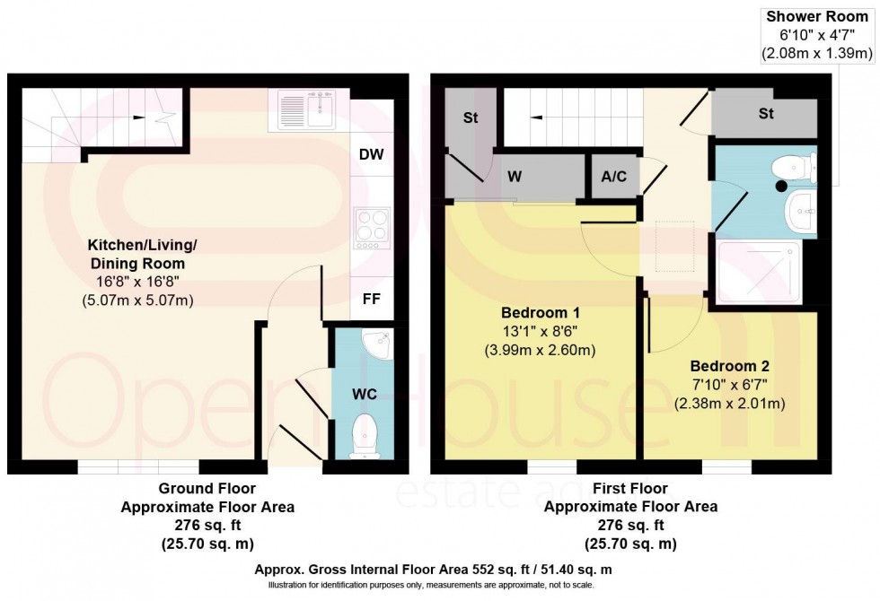 Floorplan for Olvega Drive, Buntingford