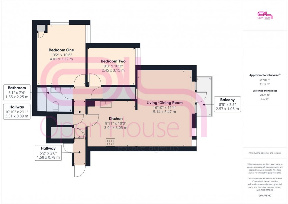 Floorplan for Palm Court, South Coast Road, Telscombe Cliffs