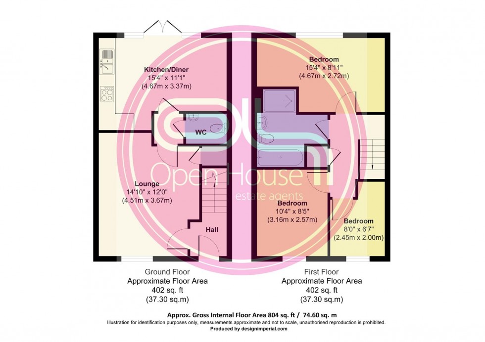 Floorplan for Pickering Drive, Blackfordby