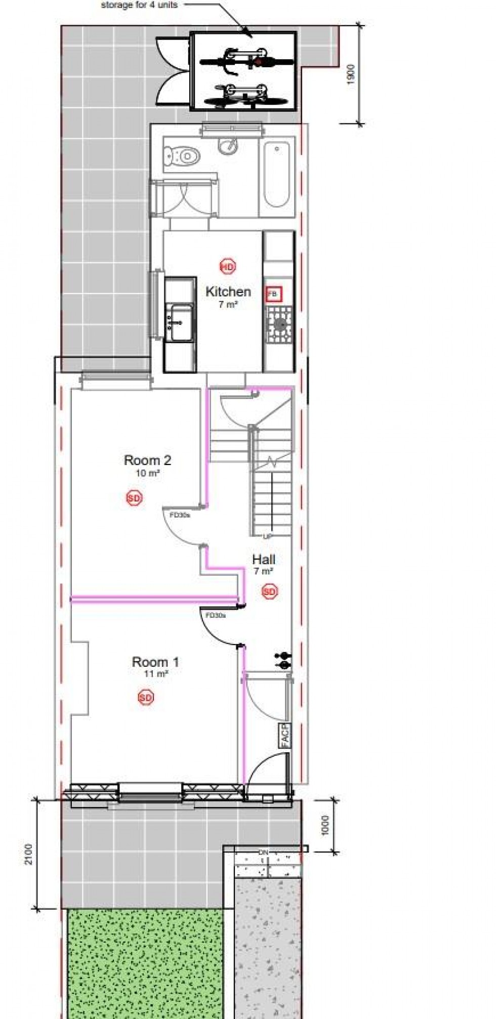 Floorplan for St. Johns Street, Folkestone