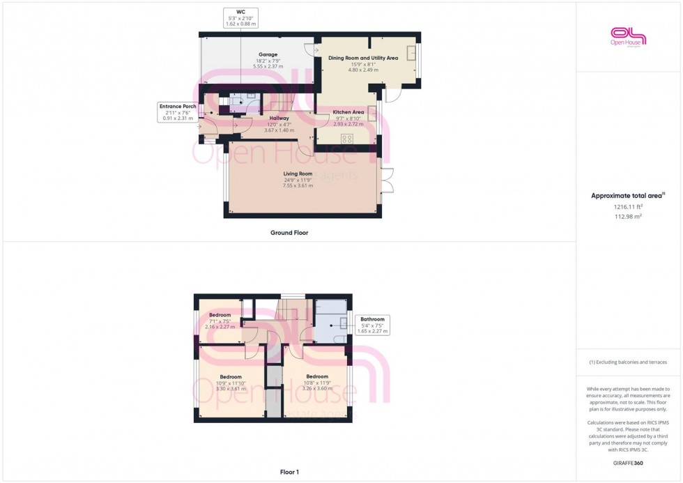 Floorplan for Ambleside Avenue, Telscombe Cliffs, Peacehaven