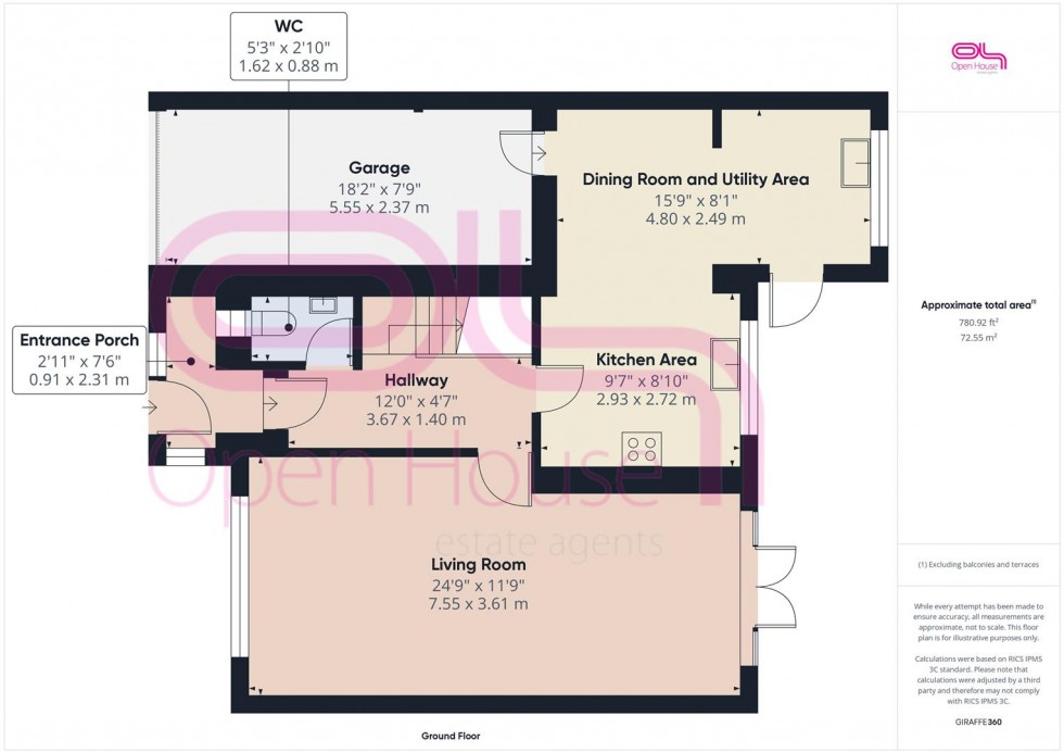 Floorplan for Ambleside Avenue, Telscombe Cliffs, Peacehaven