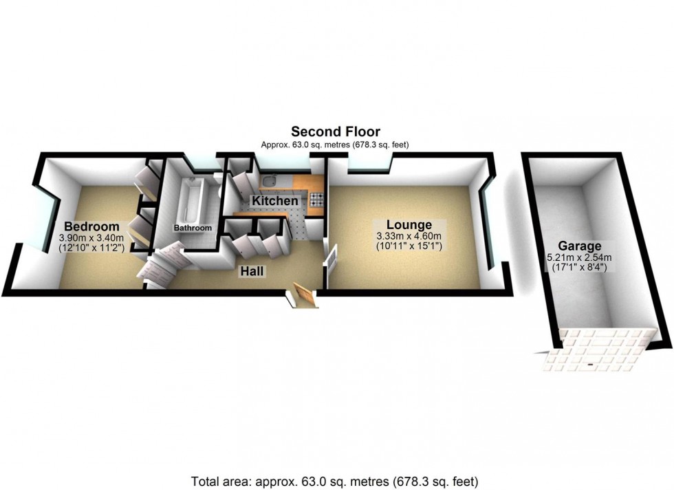 Floorplan for Sussex Court, Tennyson Road, Worthing