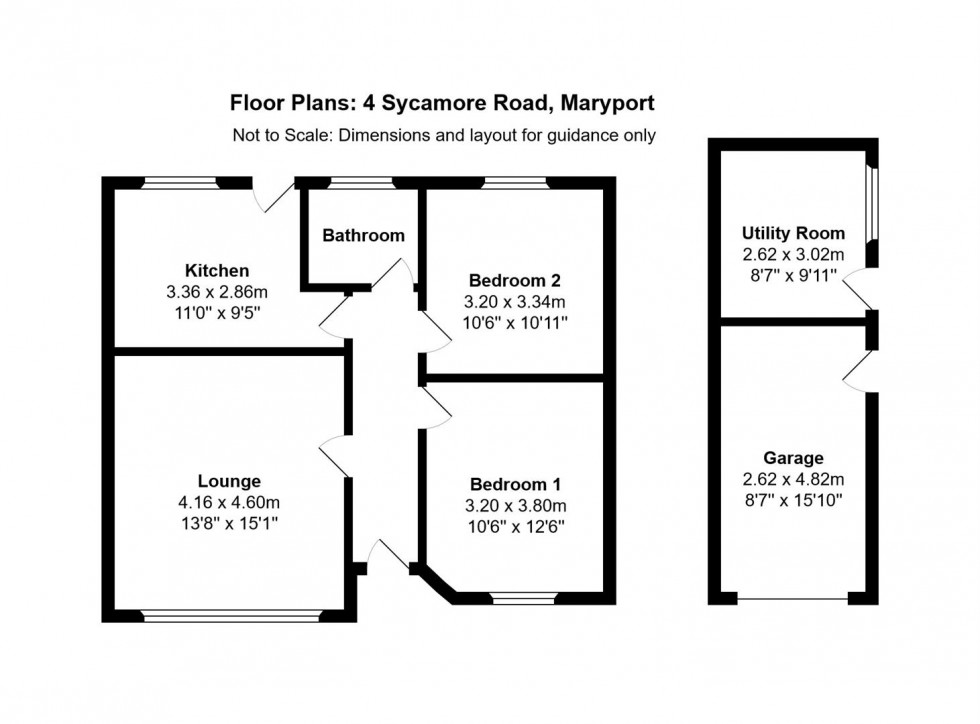 Floorplan for Sycamore Road, Maryport