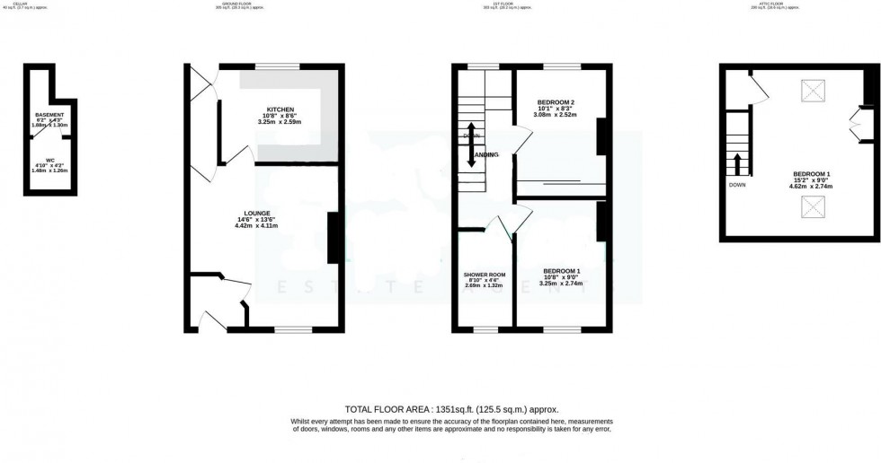 Floorplan for Park Road West, Crosland Moor, Huddersfield, HD4