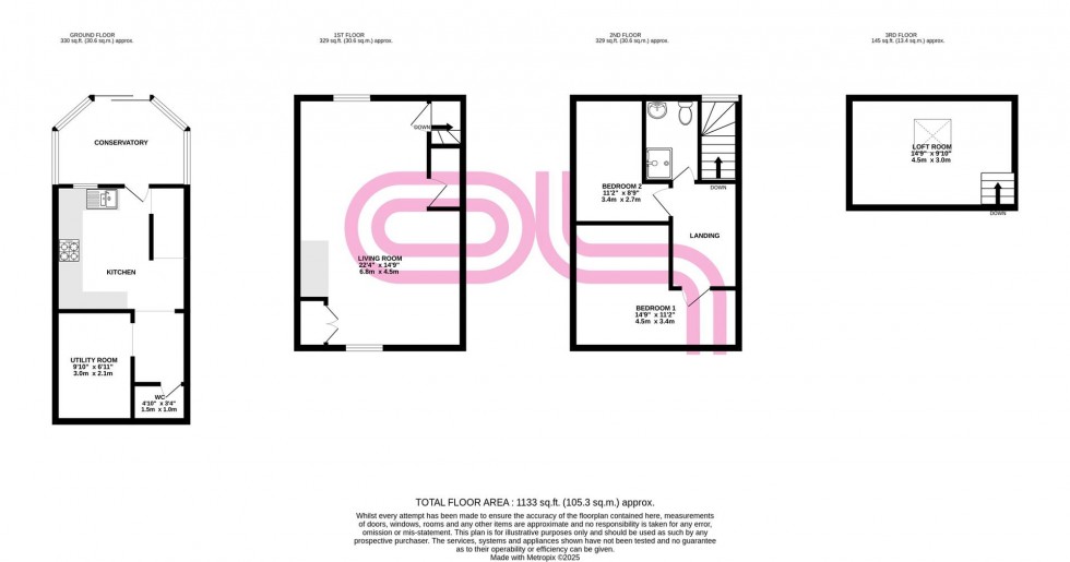 Floorplan for Halifax Road, Keighley