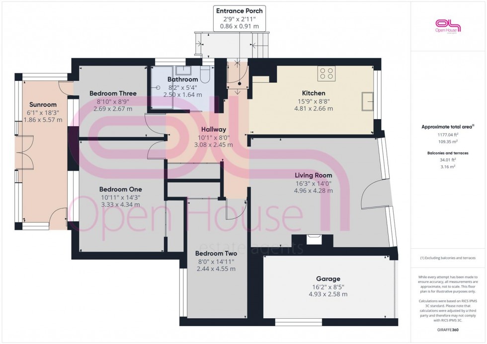 Floorplan for Gorham Way, Telscombe Cliffs, Peacehaven